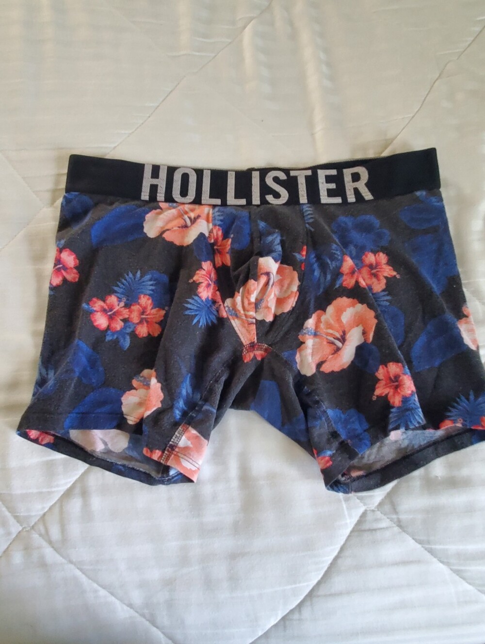Hollister Navy Floral-Print Men's Boxer Briefs